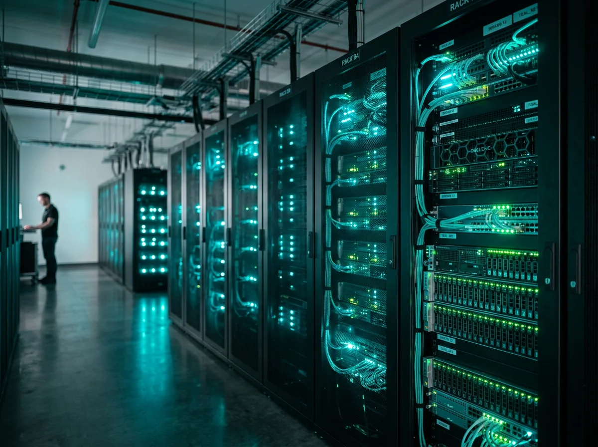 Centro de datos con servidores para plataformas a medida